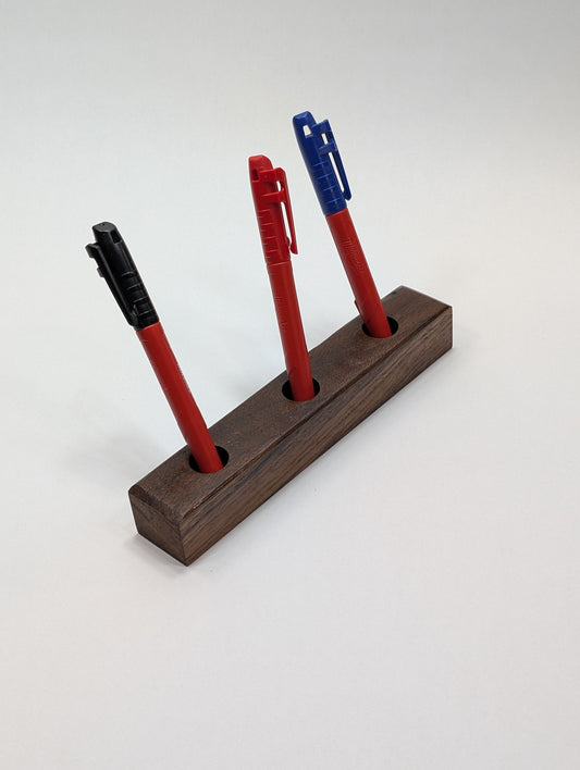 Black Walnut Vertical Pen Holder, 3 Position, Made to order, Finish options available