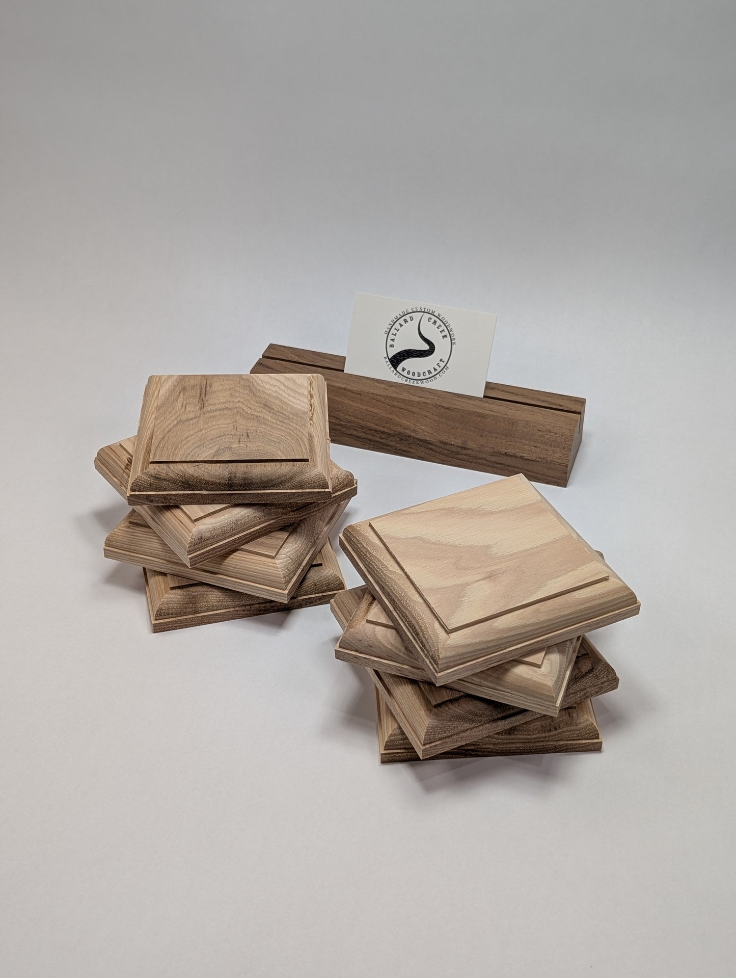 Coaster Set, Limited Edition, Hickory, Set of 4, Upgrade your furniture with exquisite hardwood coasters