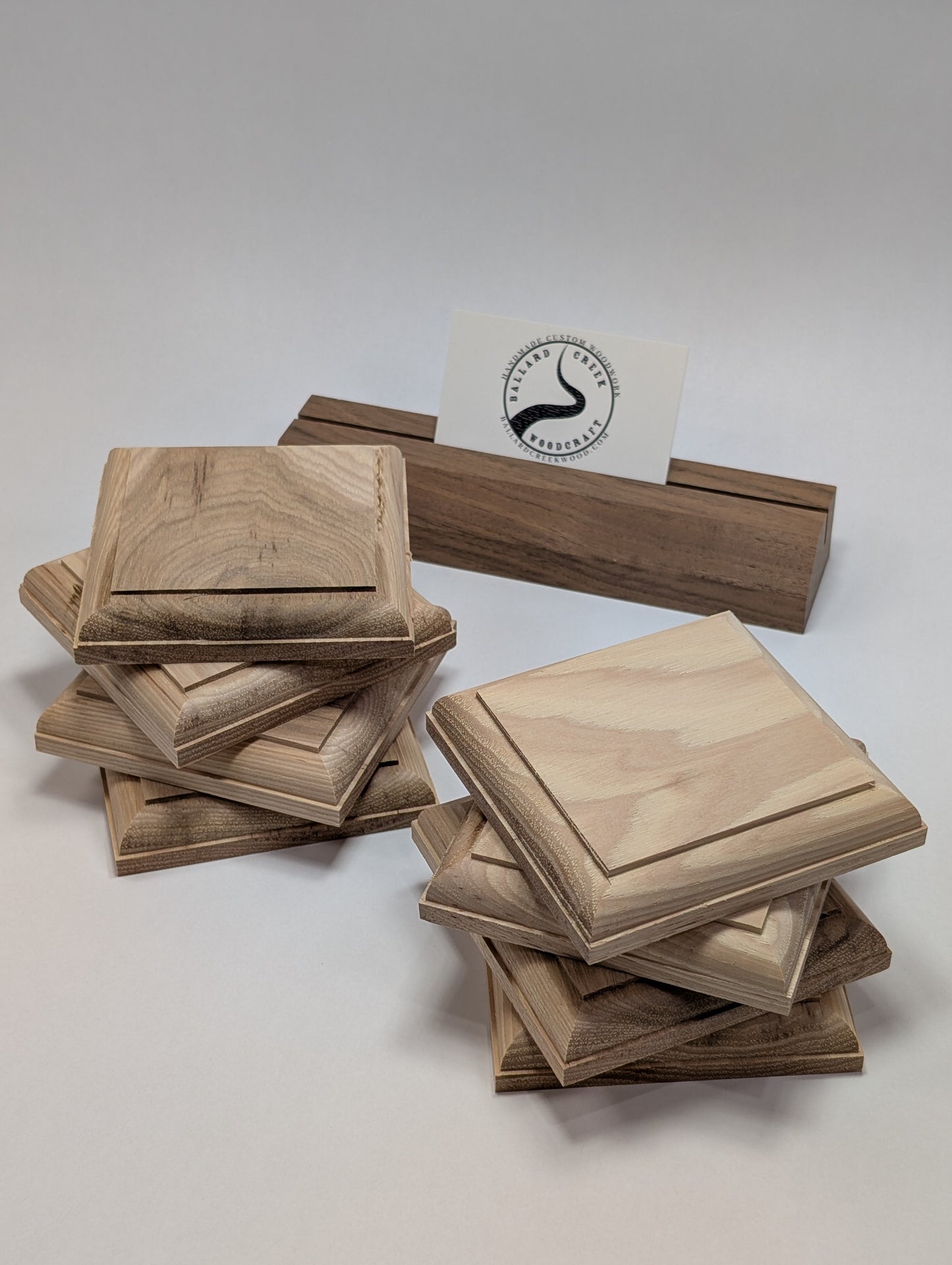 Coaster Set, Limited Edition, Hickory, Set of 4, Upgrade your furniture with exquisite hardwood coasters