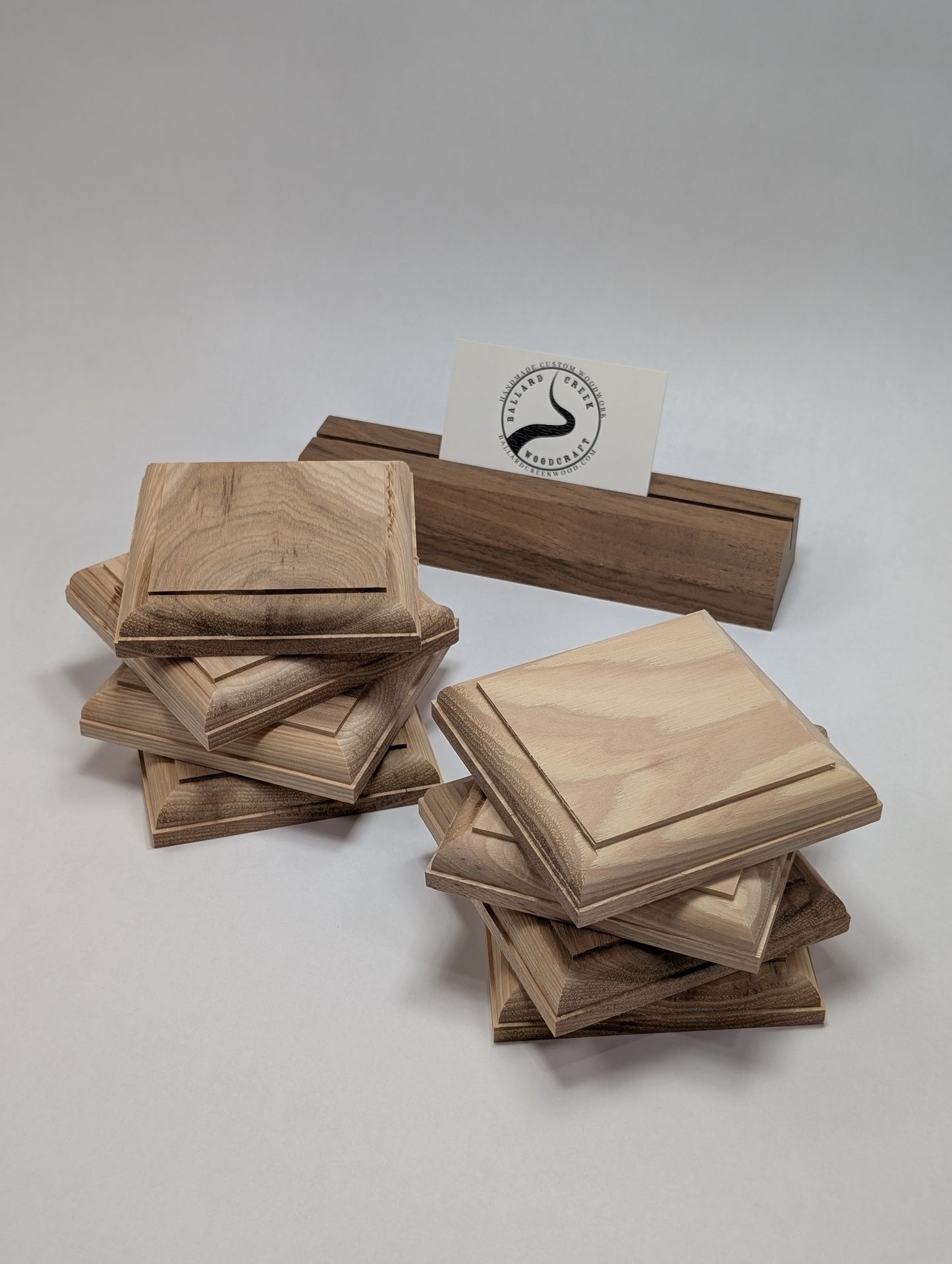 Coaster Set, Limited Edition, Hickory, Set of 4, Upgrade your furniture with exquisite hardwood coasters