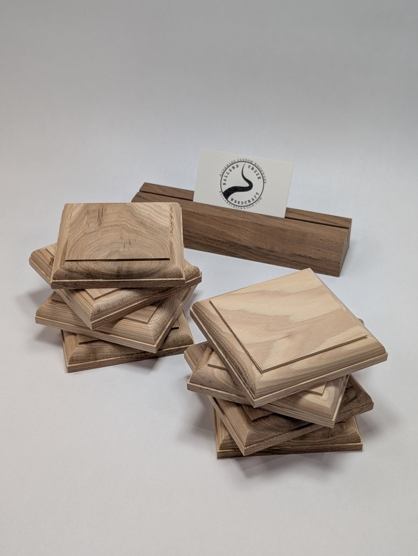 Coaster Set, Limited Edition, Hickory, Set of 4, Upgrade your furniture with exquisite hardwood coasters