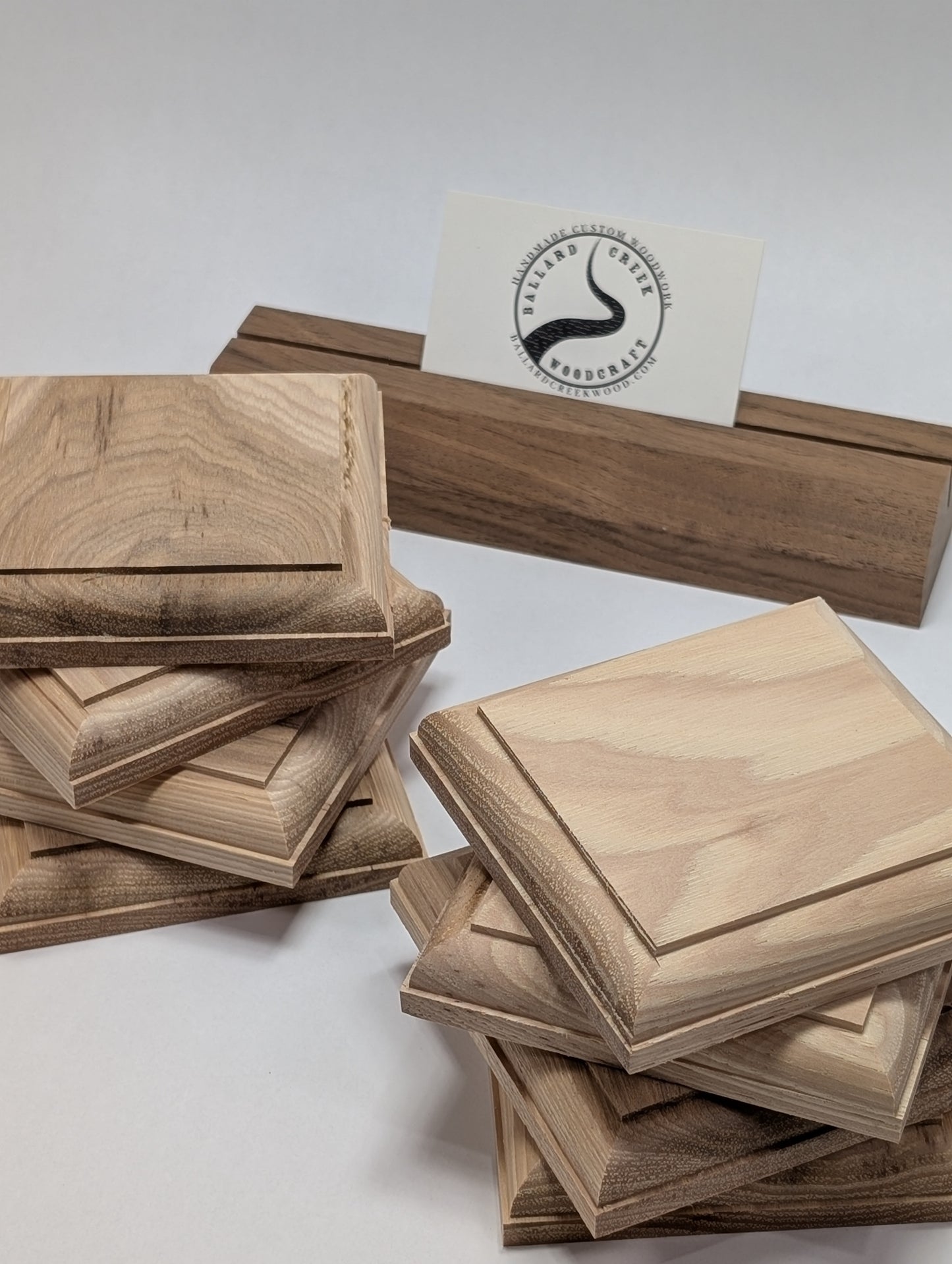 Coaster Set, Limited Edition, Hickory, Set of 4, Upgrade your furniture with exquisite hardwood coasters