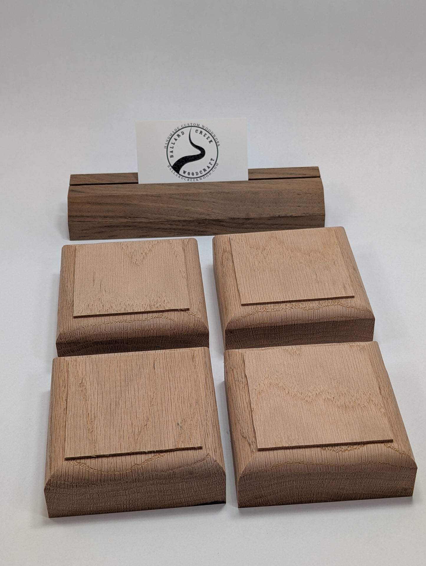 Coaster Set, Chunky Red Oak, Set of 4, Classic rounded edge, Limited edition, Premium, Made in Iowa, USA