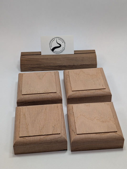 Coaster Set, Chunky Red Oak, Set of 4, Classic rounded edge, Limited edition, Premium, Made in Iowa, USA