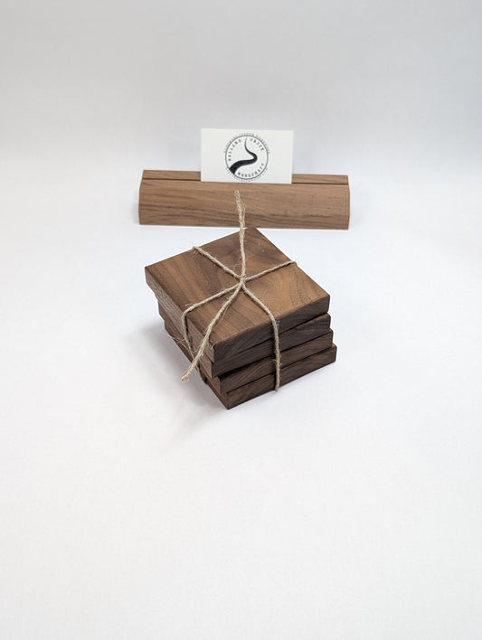 Coaster Set, Limited Edition, Walnut, Set of 4, Upgrade your furniture, exquisite hardwood coasters
